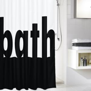 Duschdraperi Svart/Vit Kleine Wolke Bath 180x200cm