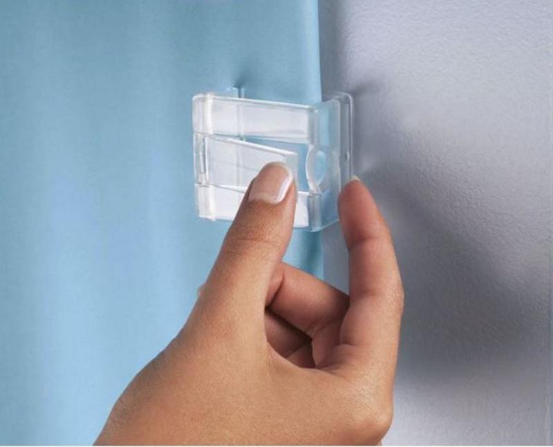 Kleine Wolke Duschdrapericlips Vit 2-Pack at lavanille