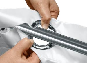 Duschdraperi Vit Kleine Wolke Hook-On 180x200cm