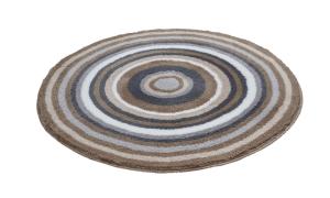 Kleine Wolke Mandala Badrumsmatta Rund Taupe 80cm