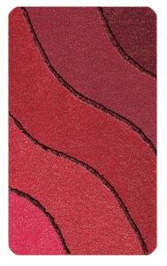 Kleine Wolke Wave Badrumsmatta Röd 60x90cm
