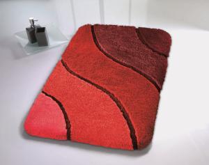 Kleine Wolke Wave Badrumsmatta Röd 55x65cm