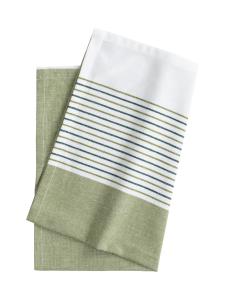 Kökshandduk Kosta Linnewäfveri Stripe Grön 40x60cm