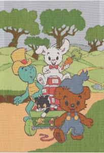 Kökshandduk Multi Ekelund Bamse 3 Vänner 35x50cm