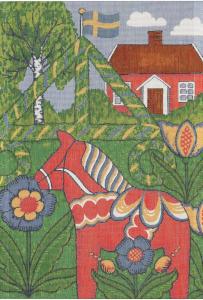 Kökshandduk Multi Ekelund Folkfest 35x50cm