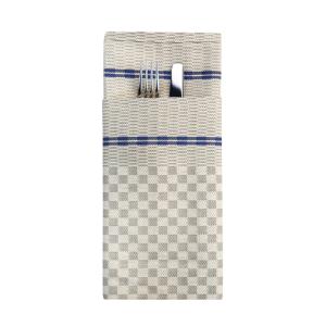 Kökshandduk Natur/Blå Fritz Magnus Alice 50x70cm