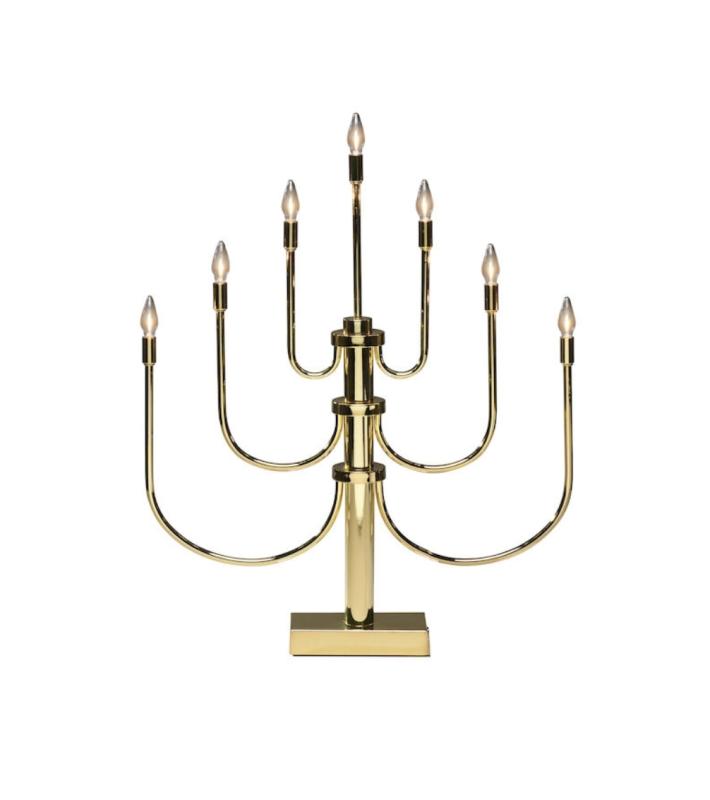 Konstsmide Adventsljusstake LED Metall Mässing 7L 55,5cm at lavanille