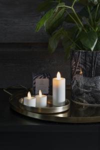 Blockljus LED Gräddvit 10,1cm Konstsmide