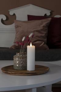 Blockljus LED Vit Vax 3D-Låga 15,2cm Konstsmide