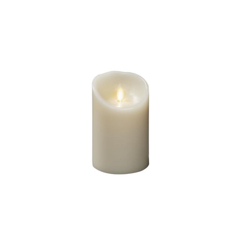 Konstsmide Blockljus LED Vax Fladdrande Låga Gräddvit 11,4cm at lavanille