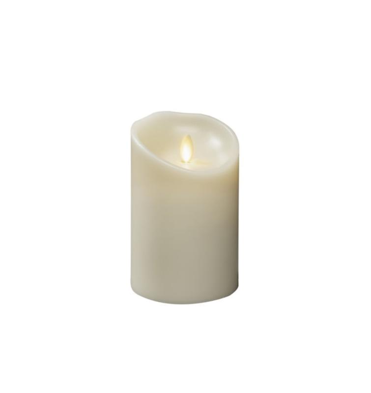 Konstsmide Blockljus LED Vax Fladdrande Låga Gräddvit 13,4cm at lavanille