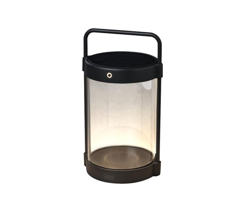 Konstsmide Bordslampa Batteri Svart Crotone USB/Sol 30cm at lavanille