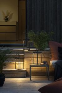 Uppladdningsbar Lykta Dimbar Batteri Ravello Svart USB 50cm Konstsmide