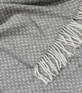 Kosta Linnewäfveri Alba Ullpläd 130x170cm Grå