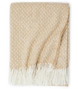 Kosta Linnewäfveri Alba Ullpläd 130x170cm Sand