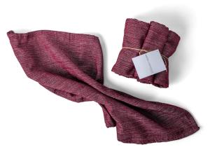 Kosta Linnewäfveri Eliza Tygservett Vinröd 6-Pack