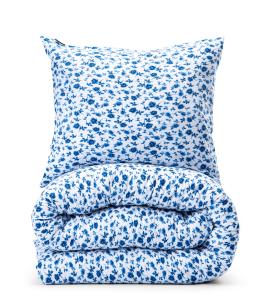 Bäckebölja Påslakanset Blommigt Fagerhult Blå 150x210cm Kosta Linnewäfveri