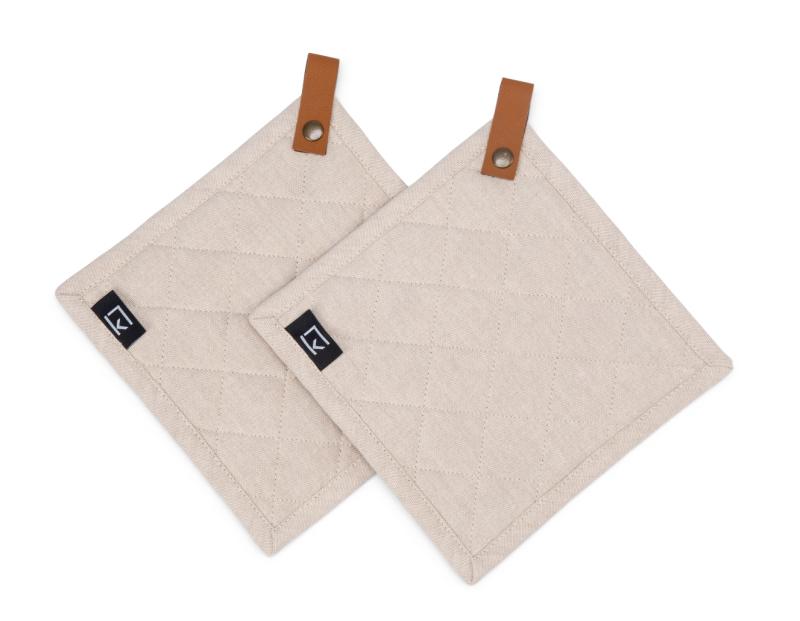 Kosta Linnewäfveri Grytlappar Sand 2-pack at lavanille