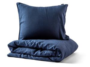 Påslakanset Linne Linnea Marinblå 150x210cm Kosta Linnewäfveri