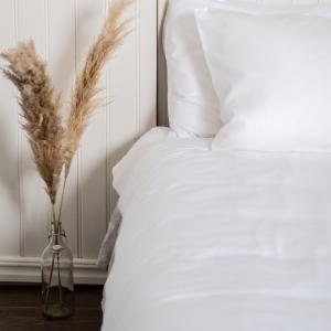 Påslakanset Percale Lyocell Nottingham Vit 150x210cm Kosta Linnewäfveri