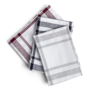 Kosta Linnewäfveri Rutig Kökshandduk Grå