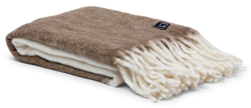 Kosta Linnewäfveri Ullpläd Beige 130x170cm at lavanille