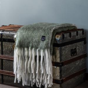 Kosta Linnewäfveri Ullpläd Grön 130x170cm