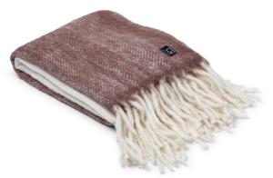 Kosta Linnewäfveri Ullpläd Vinröd 130x170cm