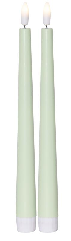 Kronljus LED Grön 2-Pack Star Trading Flamme Candy 26cm at lavanille