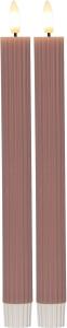 Kronljus LED Star Trading Flamme Stripe Rosa 2-Pack 25cm