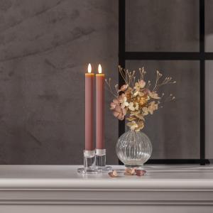 Kronljus LED Star Trading Flamme Stripe Rosa 2-Pack 25cm