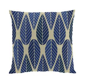 Kuddfodral Blader Blå 47x47cm Arvidssons Textil
