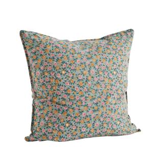 Kuddfodral Grön/Aqua/Honung/Rosa Madam Stoltz 50x50cm