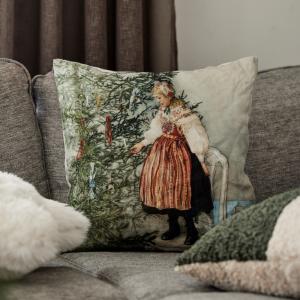 Kuddfodral Linne Konfekt Grön 45x45cm Svanefors