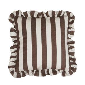 Kuddfodral Randigt Chokladbrun 48x48cm Fondaco Zenga