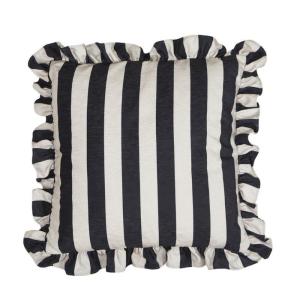 Kuddfodral Randigt Svart 48x48cm Fondaco Zenga