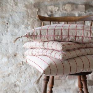 Kuddfodral Rutig Axel Röd 45x45cm Fondaco