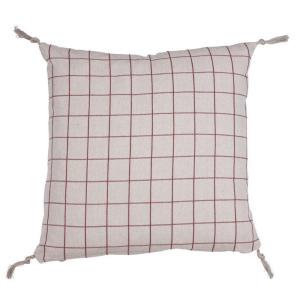 Kuddfodral Rutig Axel Röd 45x45cm Fondaco