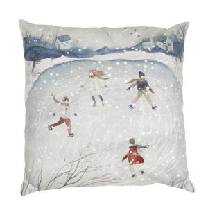 Kuddfodral Vinterviken Linnebeige 48x48cm Fondaco