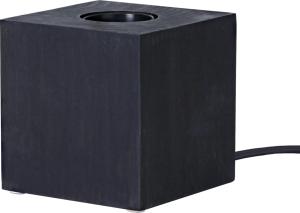 Lampfot Trä Svart Star Trading Kub 9,5cm