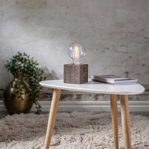 Lampfot Trä Brun Star Trading Kub 9,5cm