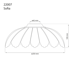 Lampskärm Sofia Glas Brun 25cm Aneta Lighting