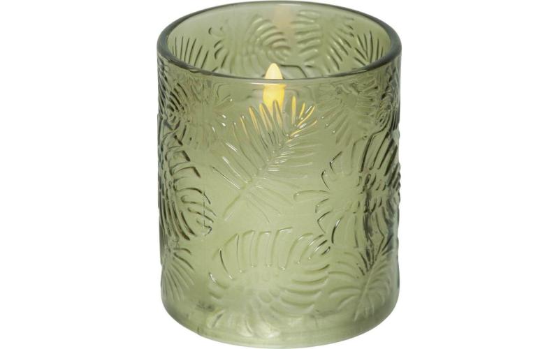 Star Trading Flamme Leaf LED-Blockljus Grön 10cm at lavanille