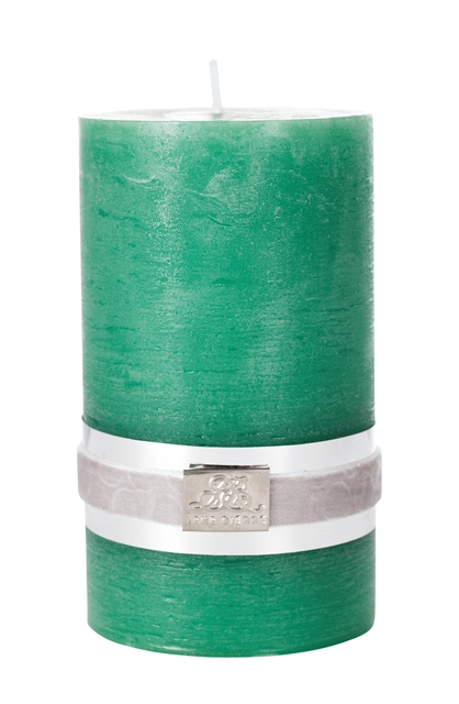 Blockljus Rustic Grön 12,5cm Lene Bjerre at lavanille