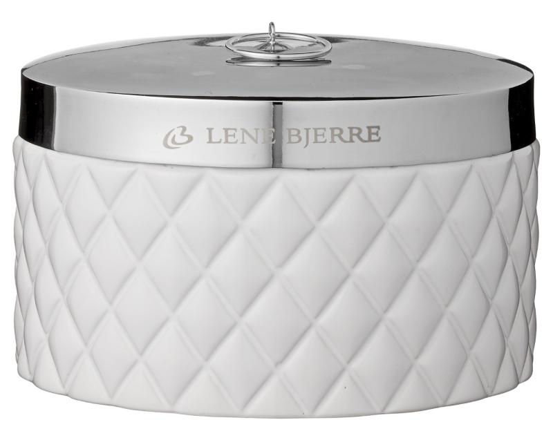 Lene Bjerre Portia Förvaringsburk Vit 15cm at lavanille