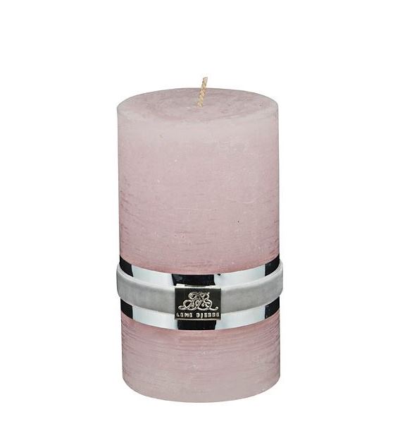 Lene Bjerre Rustic Blockljus Rosa 12,5cm at lavanille
