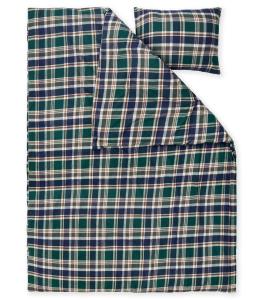 Påslakanset Rutigt Flanell Grön Lord Nelson Mellbyn 150x210cm