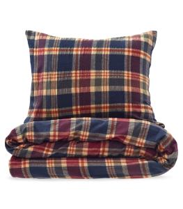 Påslakanset Rutigt Flanell Marinblå Lord Nelson Mellbyn 150x210cm