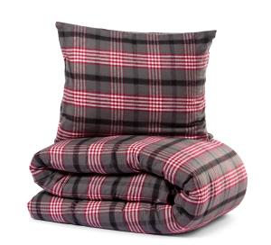 Påslakanset Rutigt Flanell Vinröd Lord Nelson Skaveröd 150x210cm