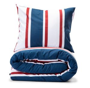 Randigt Påslakanset Ramsvik Marinblå 150x210cm Lord Nelson Victory